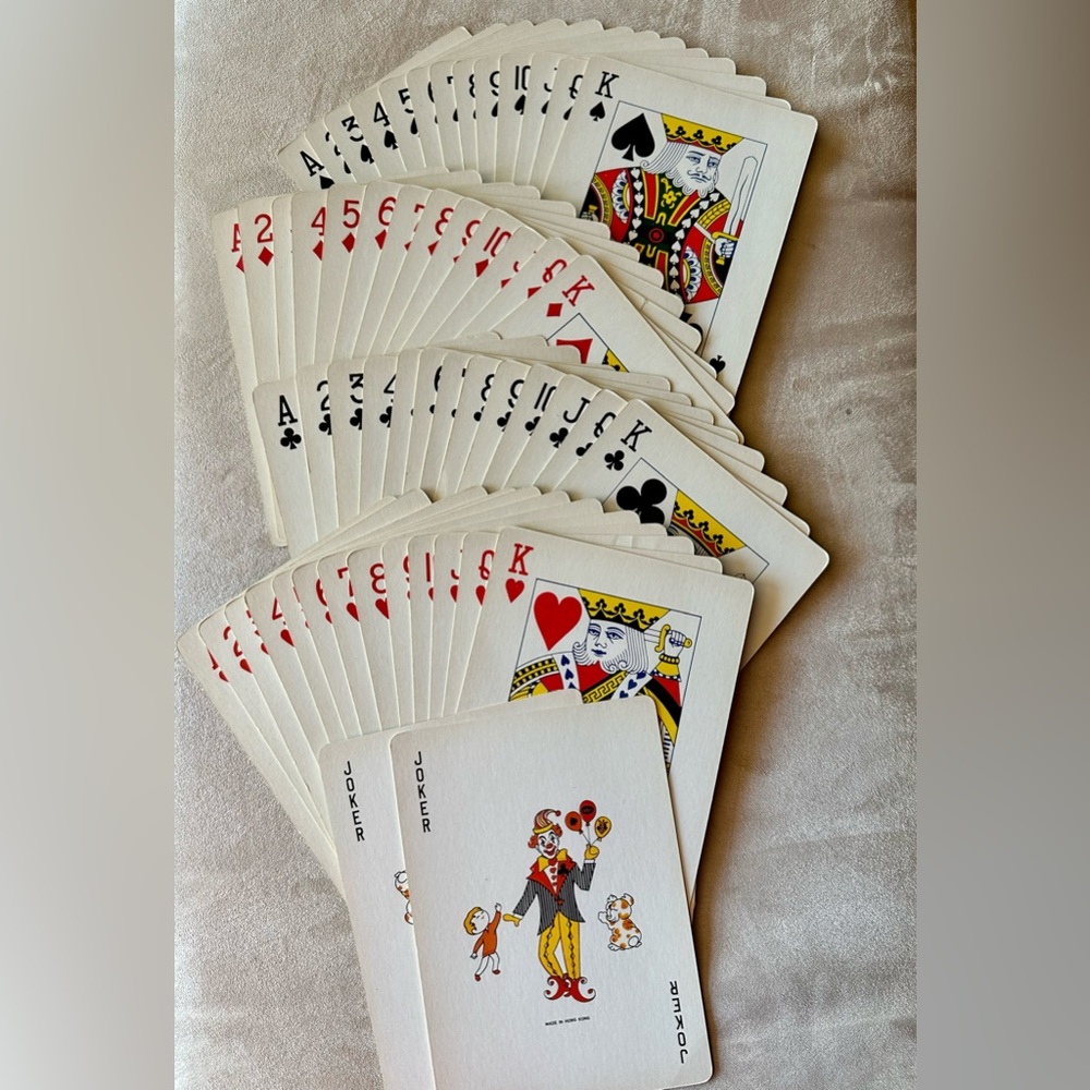 🍀Giant Collectible Playing Cards Good pre-owned condition 52 Cards + 2 jokers